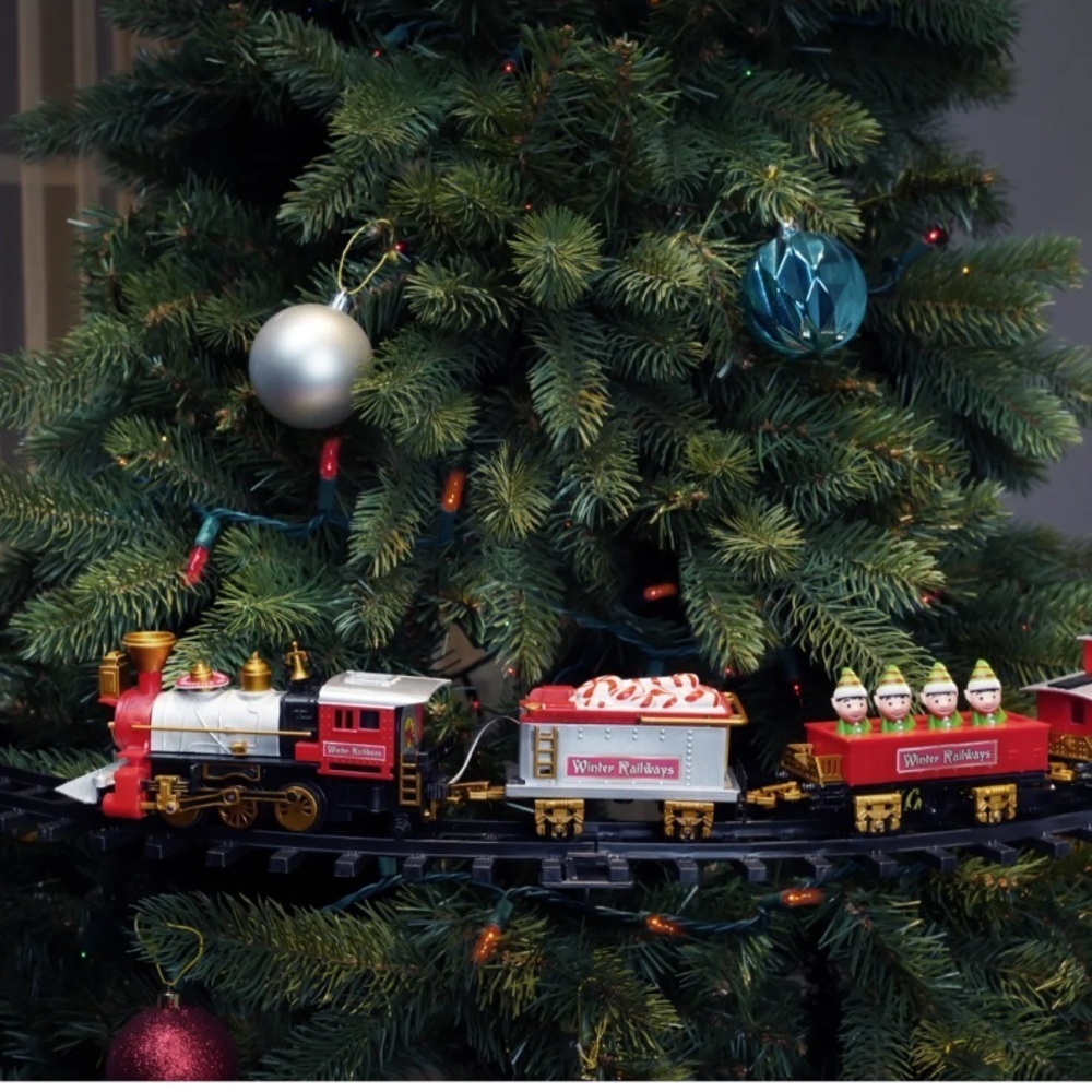 Holiday Time Sweet Tree Battery Operated Christmas Train Wrap Around NEW